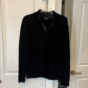 Express Men's Black Zip-Up Sweater
